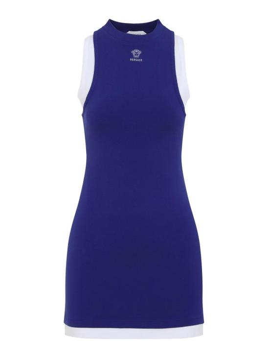 26FW 베르사체 미디 스커트 10265911A186392U9P0 BLUE