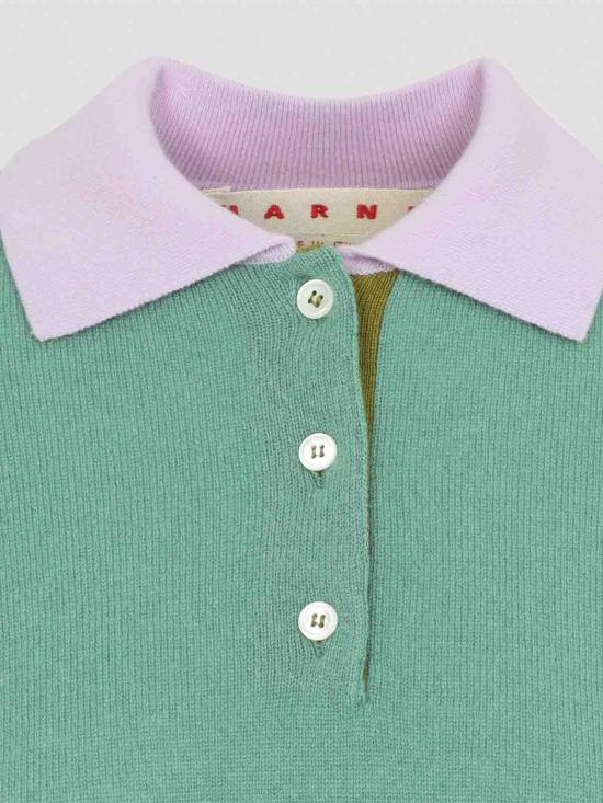 26FW 마르니 폴로 티셔츠 POMD0070Q0UFX331MXV32 LIGHT GREEN - MARNI