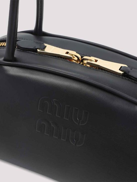 26FW 미우미우 보 레더 백 5BB193VOOO2CRWF0002 BLACK - MIU MIU