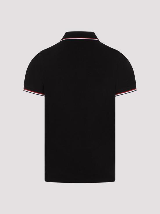 26FW 몽클레어 트리밍 코튼 피케 폴로 셔츠 L20918A7030084556999 BLACK - MONCLER
