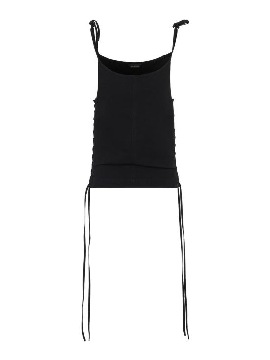 25FW 발렌시아가 민소매 티셔츠 857301TQP131000 BLACK