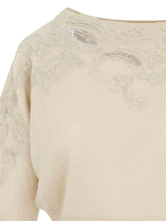 26FW 에르마노 설비노 탑 D495M302APPYU20738 Cream - ERMANNO SCERVINO