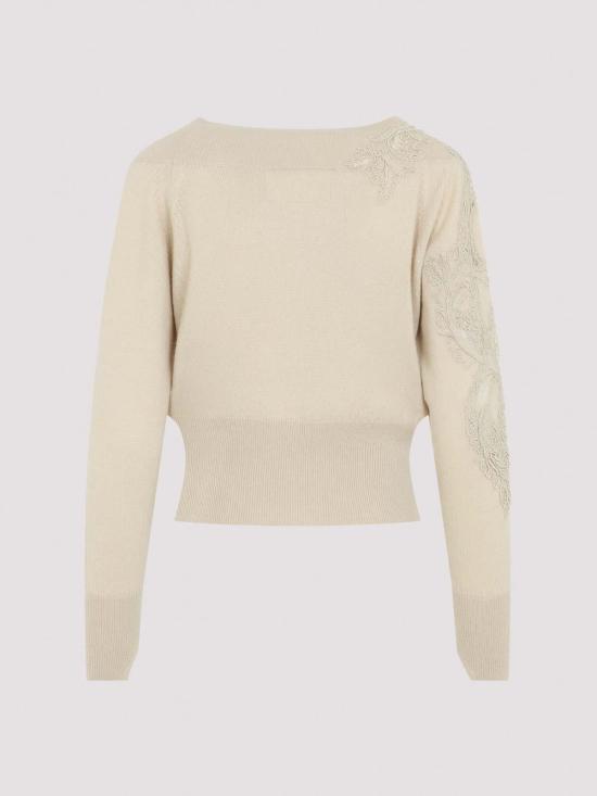 26FW 에르마노 설비노 탑 D495M302APPYU20738 Cream - ERMANNO SCERVINO