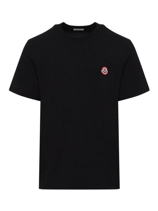 26FW 몽클레어 코튼 로고 패치 반팔 티셔츠 L20918C0004589B8Y999 BLACK