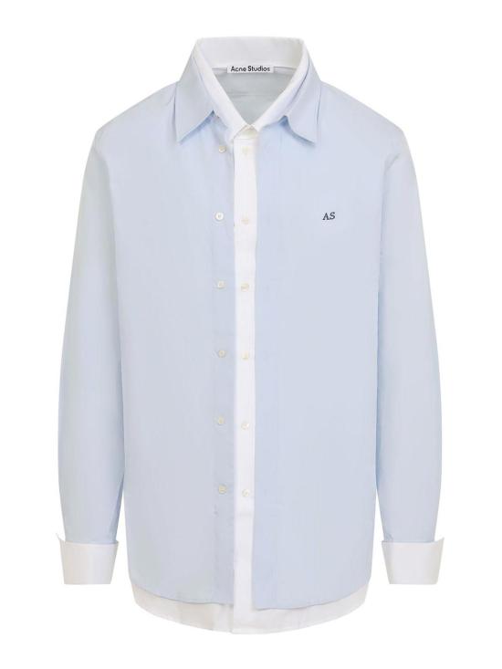 26FW 아크네 스튜디오 레이어드 버튼 코튼 셔츠 BB0708AF2 LIGHT BLUE