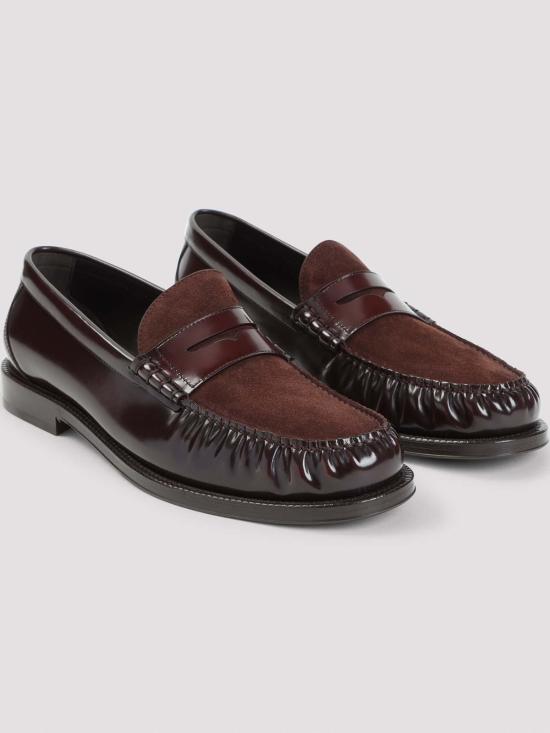 26FW 브루넬로 쿠치넬리 슈즈 MZUOXSF673CKC46 BURGUNDY - BRUNELLO CUCINELLI