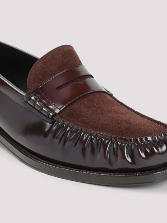 26FW 브루넬로 쿠치넬리 슈즈 MZUOXSF673CKC46 BURGUNDY - BRUNELLO CUCINELLI