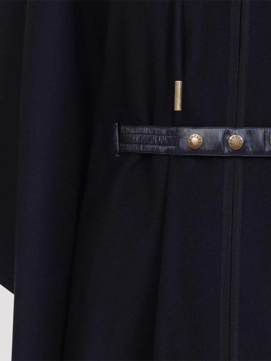 26FW 몽클레어 패딩 울 혼방 후드 케이프 L20933G00019599DP778 DARK BLUE - MONCLER