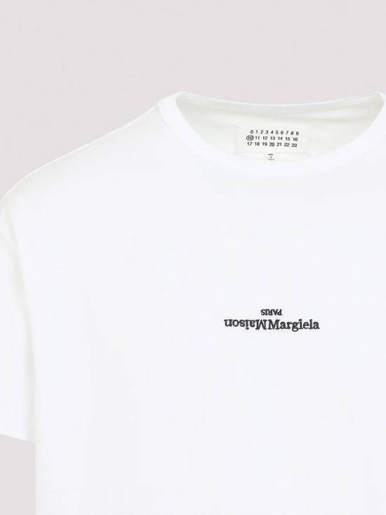 26FW 마르지엘라 로고 코튼 티셔츠 S50GC0736S22816100 WHITE - MAISON MARGIELA