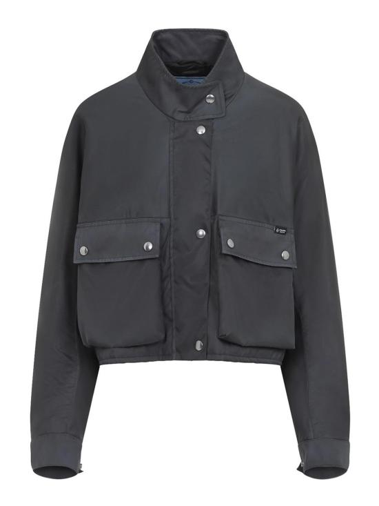 26FW 프라다 리나일론 워시드 사르토리얼 로고 블루종 재킷 29C362SOOO19YEF0112 BLACK