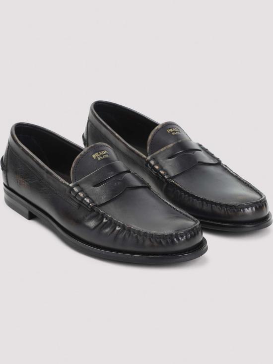 26FW 프라다 브러쉬드 레더 로퍼 2DB239FX0002HIIF0Y71 BLACK - PRADA