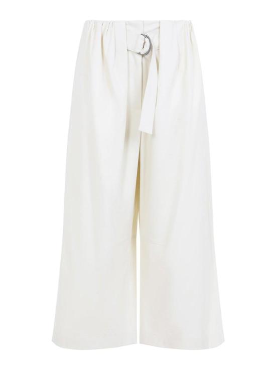 26FW 로에베 크롭 벨트 트라우저 S540Y04XNM2110 WHITE