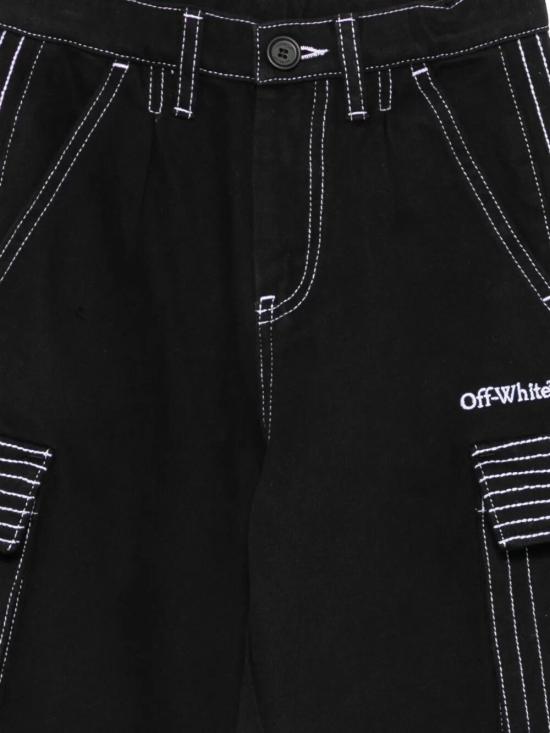 26FW [키즈] 오프화이트 팬츠 44BCF00BF26F001002 BLACK T - OFF WHITE