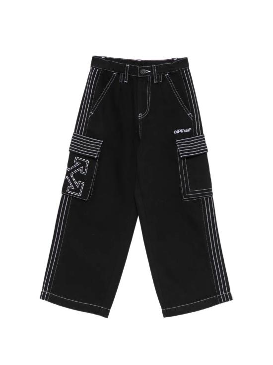 26FW [키즈] 오프화이트 팬츠 44BCF00BF26F001002 BLACK T