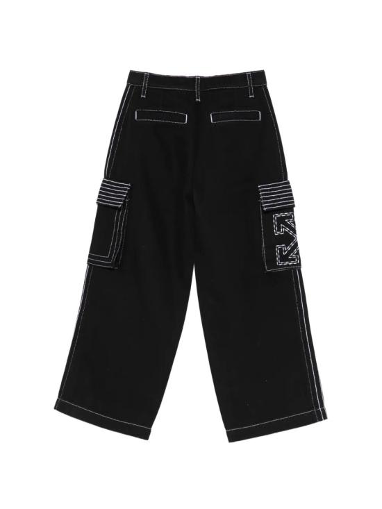26FW [키즈] 오프화이트 팬츠 44BCF00BF26F001002 BLACK T - OFF WHITE