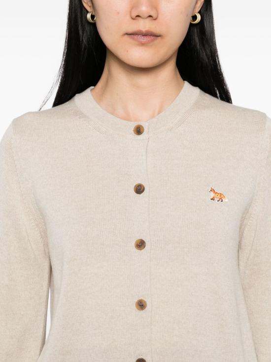  메종키츠네 베이비 폭스 메리노 레귤러 가디건 PW00502KT1181H218 AI26 BEIGE - MAISON KITSUNE