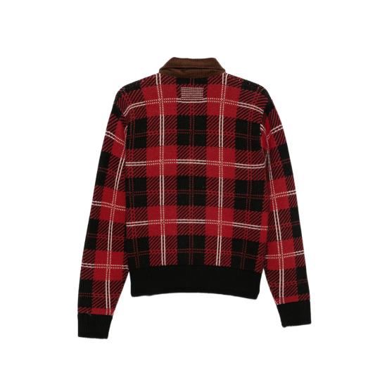 26FW 게스트 인 레지던스 가디건 M36119AM TARTAN CARCO RED BLACK - GUEST IN RESIDENCE