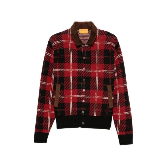 26FW 게스트 인 레지던스 가디건 M36119AM TARTAN CARCO RED BLACK
