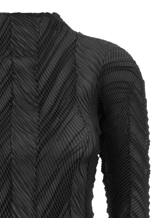 26FW 이세이 미야케 가디건 IM68FJ10715 Black - ISSEY MIYAKE