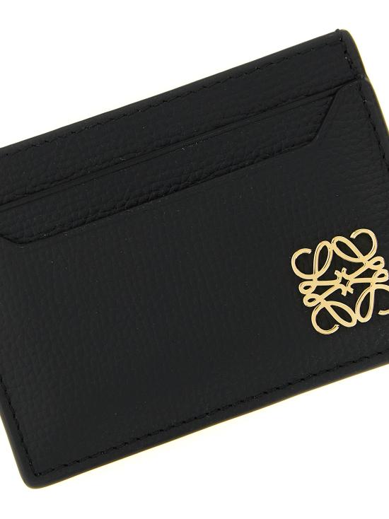 26FW 로에베 페블 그레인드 카프스킨 아나그램 플레인 카드 홀더 C821075X091206 Black - LOEWE