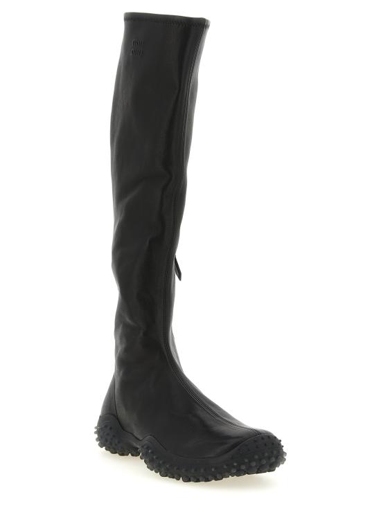 26FW 미우미우 스트레치 나파 레더 부츠 5W805EFA045L68F0002 Black - MIU MIU