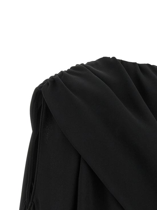 26FW 발렌시아가 여성 실크 캐디 케이프 탑 A002BXTUN141000 Black - BALENCIAGA