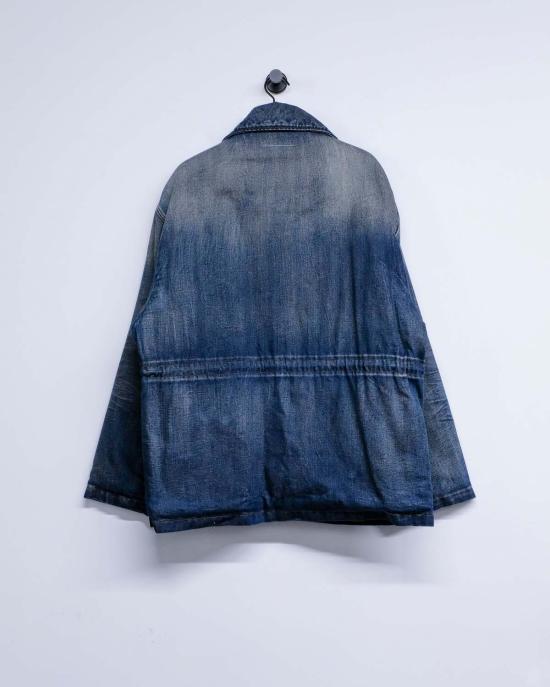  MM6 메종마르지엘라 수트 자켓 Mm6 메종 마르지엘라 인디고 코튼 패딩 스포츠 재킷 - MM6 MAISON MARGIELA