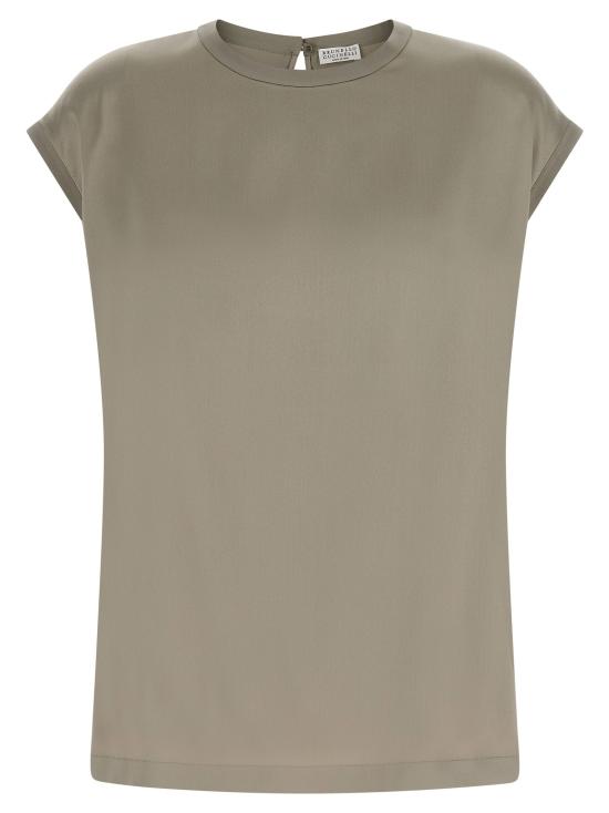  브루넬로 쿠치넬리 블라우스 LDM0C59EH500C9125 SAGE GREEN