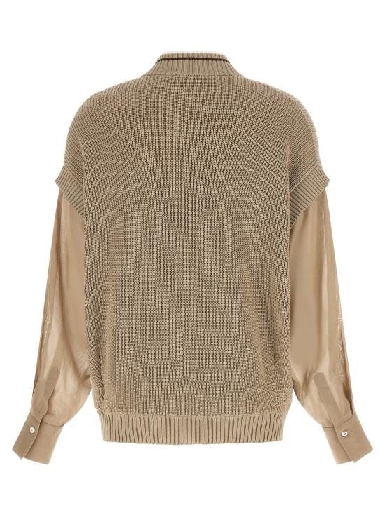  브루넬로 쿠치넬리 가디건 LDM19759406CFI16 BEIGE - BRUNELLO CUCINELLI