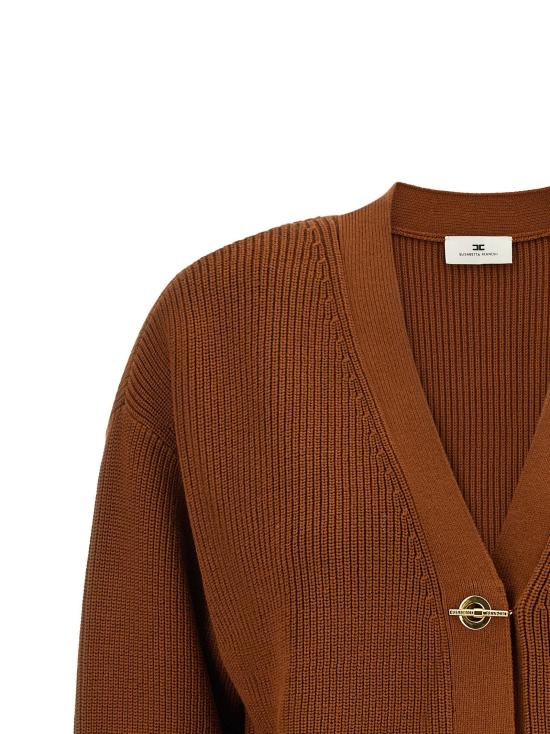  엘리자베타프랜치 가디건 LDMK01S66E2FK3 BROWN - ELISABETTA FRANCHI