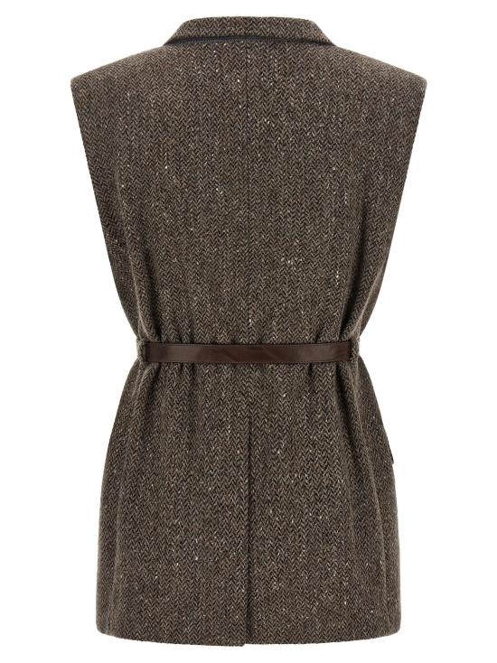  브루넬로 쿠치넬리 베스트 LDMG5667253C004 TAUPE - BRUNELLO CUCINELLI