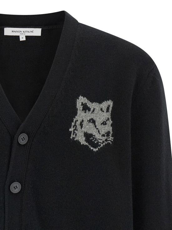  메종키츠네 가디건 LDPM00509KM03290391 BLACK - MAISON KITSUNE