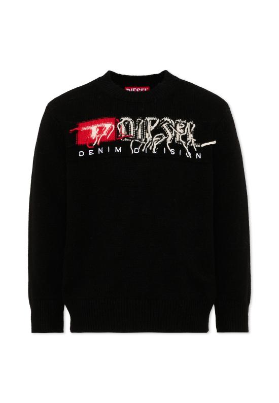 26FW [키즈] 디젤 니트/스웻셔츠 J02981 KYAYX K900 BLACK