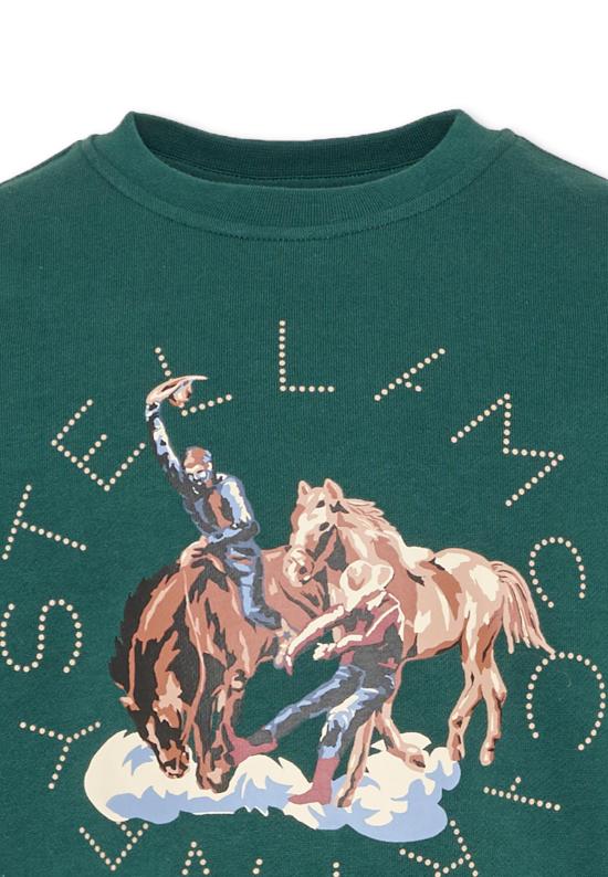 26FW [키즈] 스텔라 맥카트니 니트/스웻셔츠 TZ4P90 Z3059 737 GREEN - STELLA MCCARTNEY