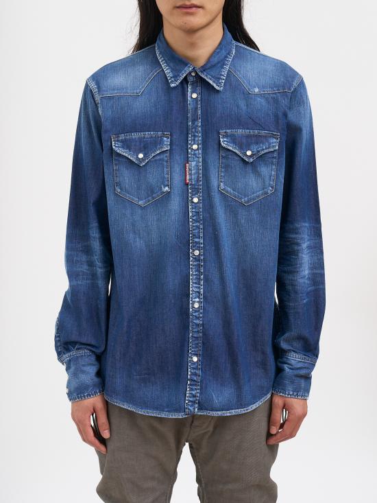 26FW 디스퀘어드2 셔츠 RS74DM0986S30341470 Blue
