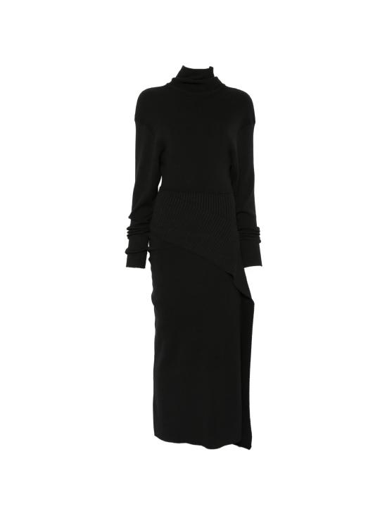 26FW 랑방 미디 원피스 RW DR0040 K065 H25 10 NERO