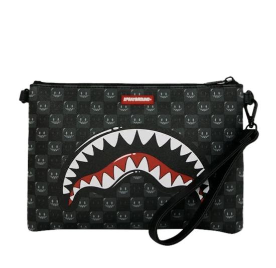 26FW 스프레이그라운드 클러치/파우치 B9318 SHARKS IN PARIS WTF BUBBLY BLACK - SPRAYGROUND