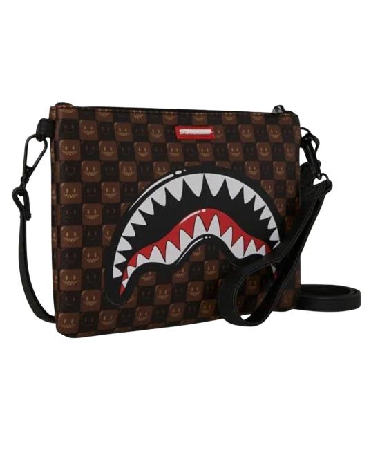 26FW 스프레이그라운드 클러치/파우치 B9307 SHARKS IN PARIS WTF BUBBLE BROWN - SPRAYGROUND