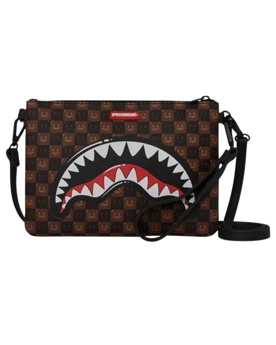 26FW 스프레이그라운드 클러치/파우치 B9307 SHARKS IN PARIS WTF BUBBLE BROWN