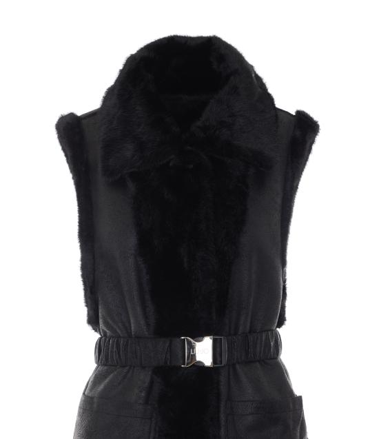 26FW 리우조 베스트 2F6050T0300 22222 BLACK - LIU JO