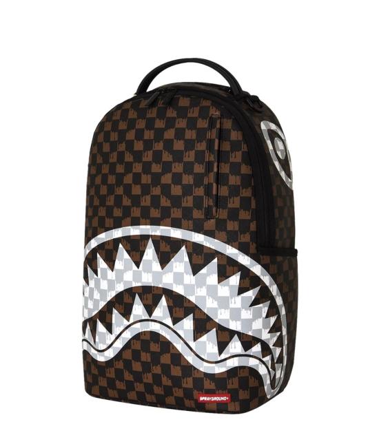 26FW 스프레이그라운드 백팩 B8552 BROWN AND CREAM DRIP CHECK - SPRAYGROUND