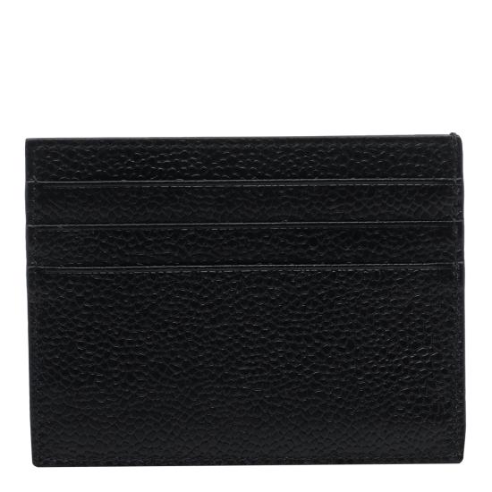 26FW 톰브라운 페블 그레인 레더 스트라이프 노트 카드 홀더 MAW031L 00198001 BLACK - THOM BROWNE