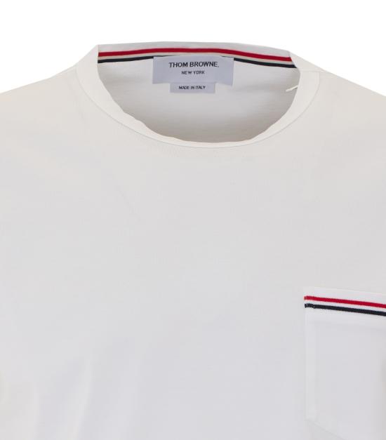 26FW 톰브라운 삼선 포켓 MJS010A 01454100 WHITE - THOM BROWNE