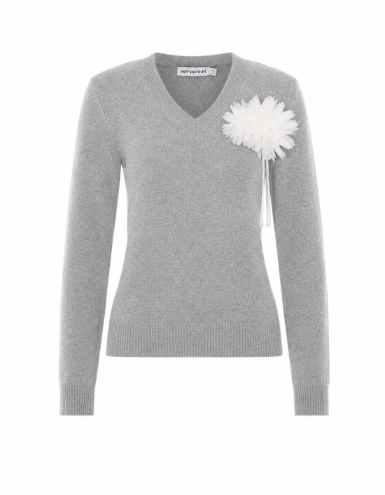 26FW 셀프 포트레이트 스웨터 149TA GREY
