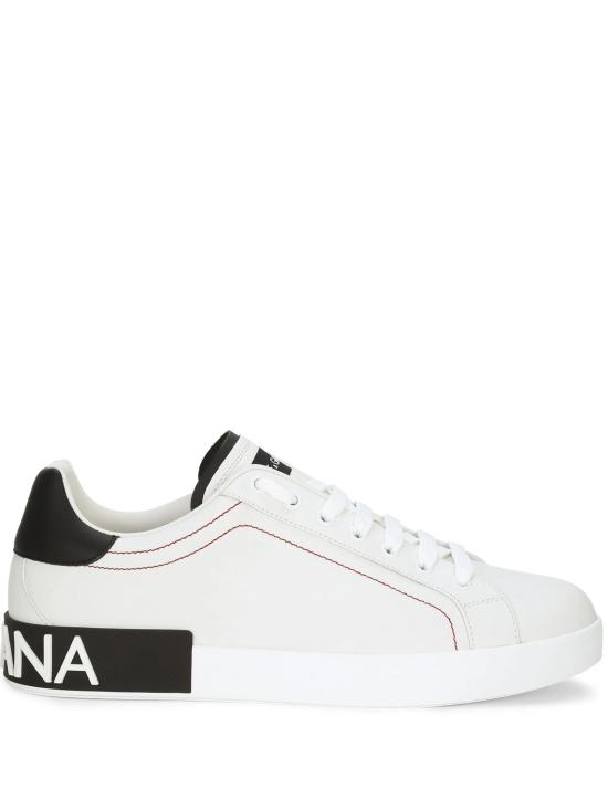 26FW 돌체앤가바나 카프스킨 나파 포르토피노 스니커즈 CS2216 AH52689697 White Black