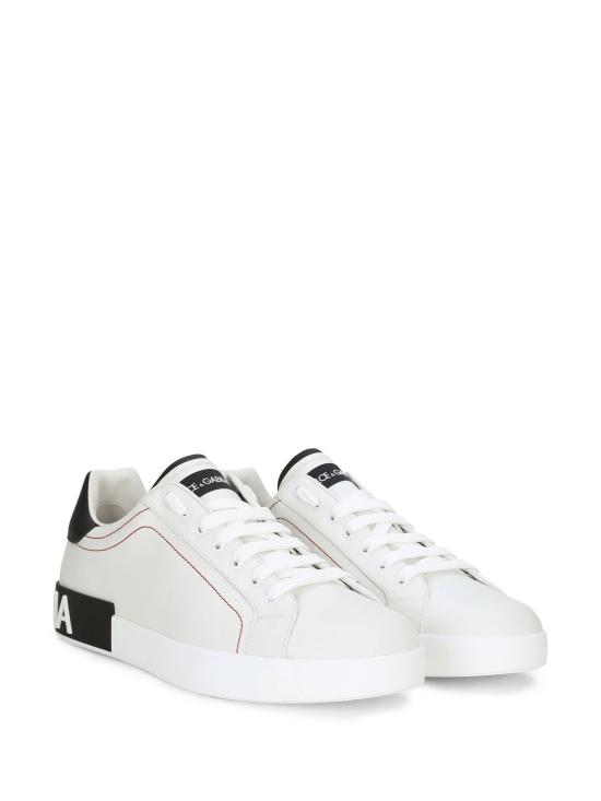 26FW 돌체앤가바나 카프스킨 나파 포르토피노 스니커즈 CS2216 AH52689697 White Black - DOLCE & GABBANA