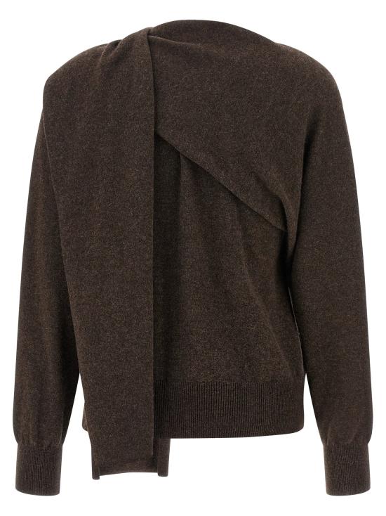  살바토레 페라가모 가디건 LD785853CLAYMELANGE BROWN - SALVATORE FERRAGAMO