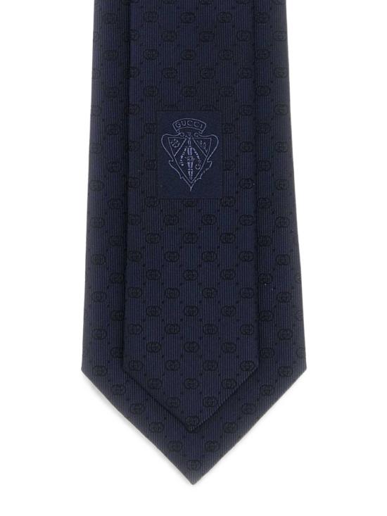 26FW 구찌 인터로킹 G 실크 자카드 타이 A006WU 4E0094100 NAVY - GUCCI