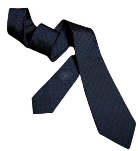 26FW 구찌 인터로킹 G 실크 자카드 타이 A006WU 4E0094100 NAVY