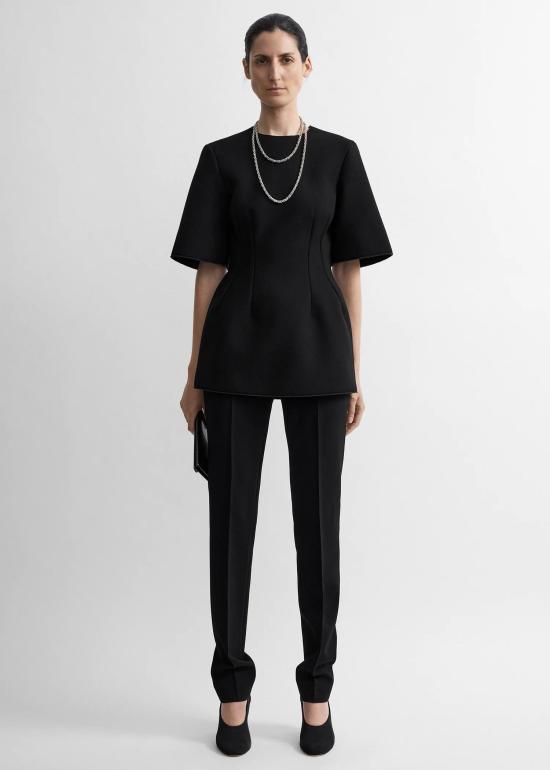 26FW 토템 셔츠 264WRT0809FB0738 001 BLACK - TOTEME